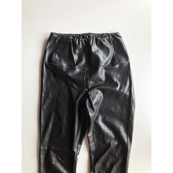 Aritzia WILFRED FREE Daria Black Vegan Leather High Rise Ankle Leggings, Size S - Picture 2 of 14